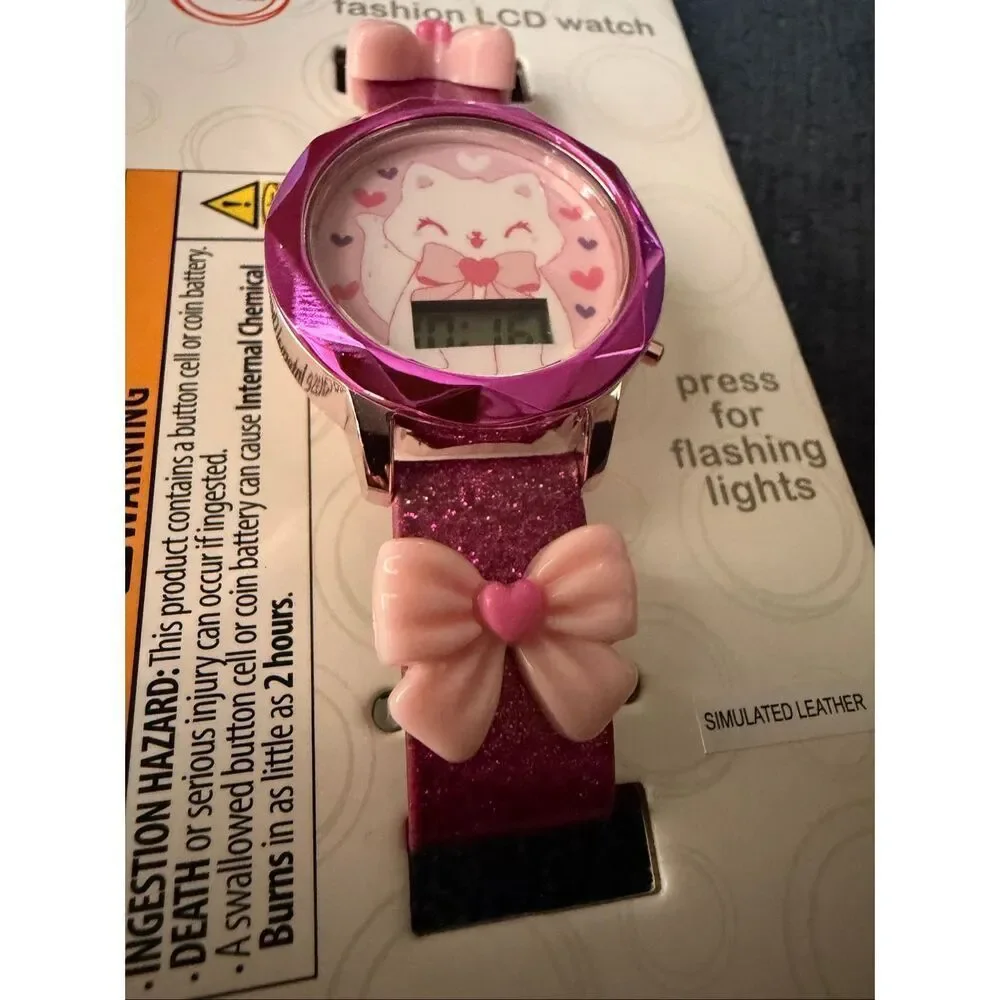 Wonder Nation Kitten Fashion LCD Watch NEW!